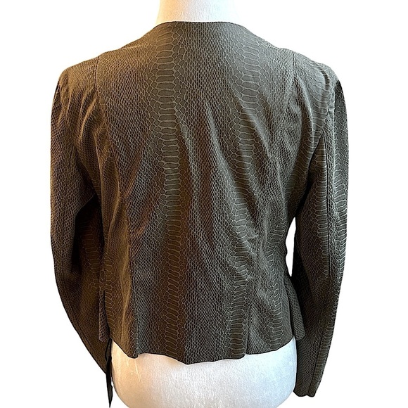 NWT BlankNYC by Anthropologie Snakeskin Draped Blazer Jacket Coat Cardigan XS - Picture 5 of 15